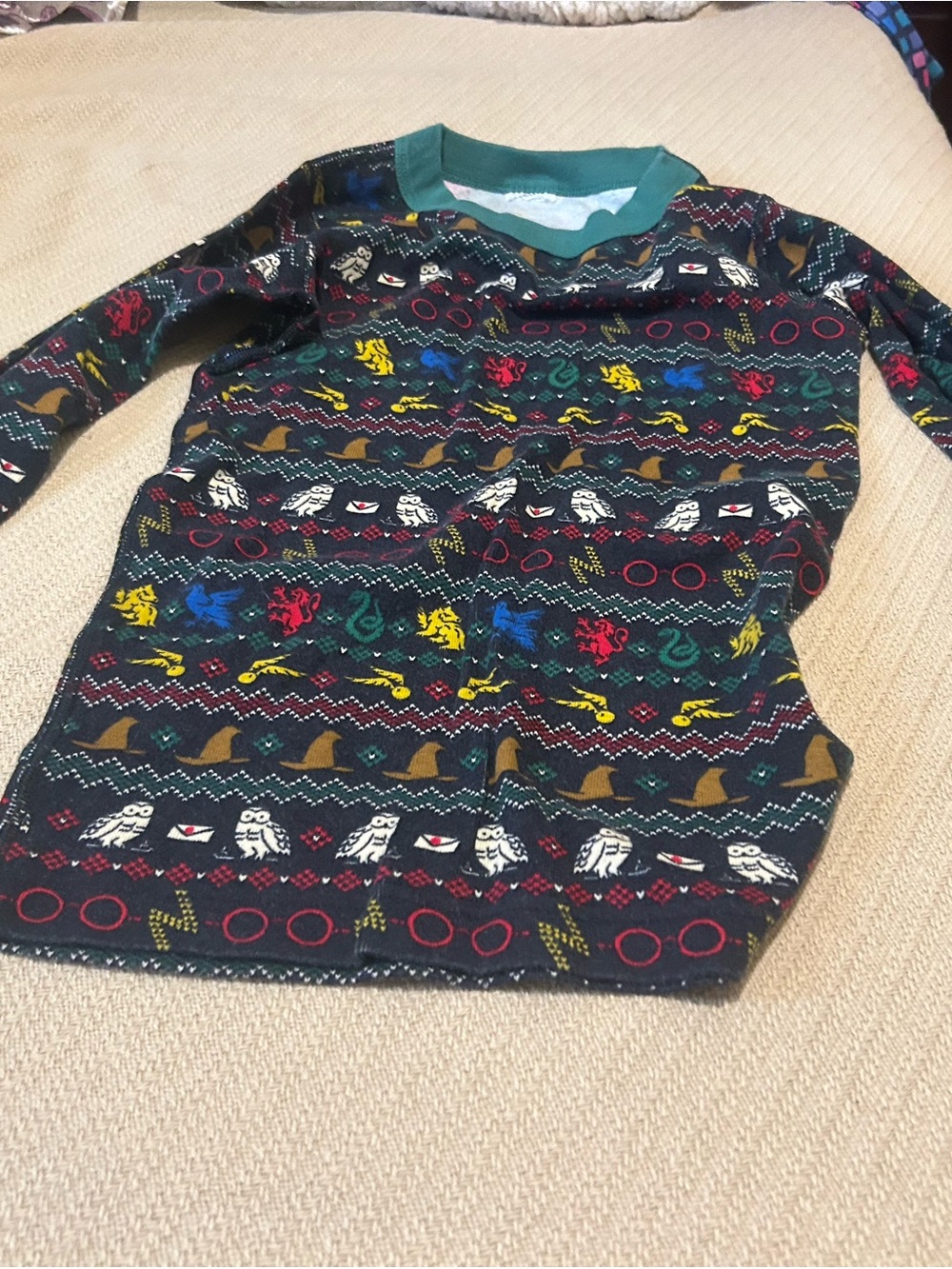 Hanna Anderson and Harry Potter Kids Black patterned pajama set